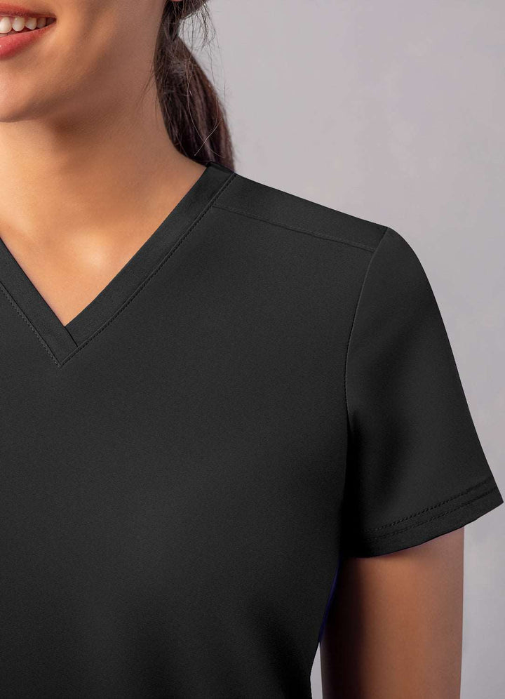 Adar Addition Modern V-Neck Scrub Top