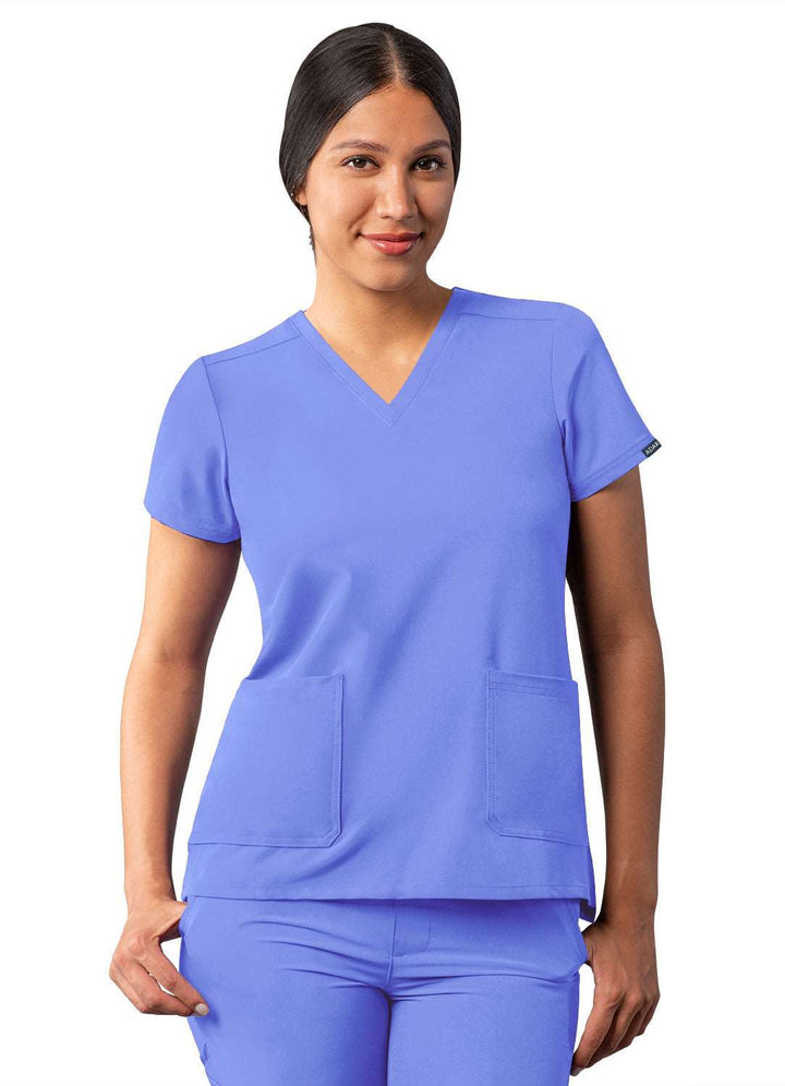 Adar Addition Modern V-Neck Scrub Top