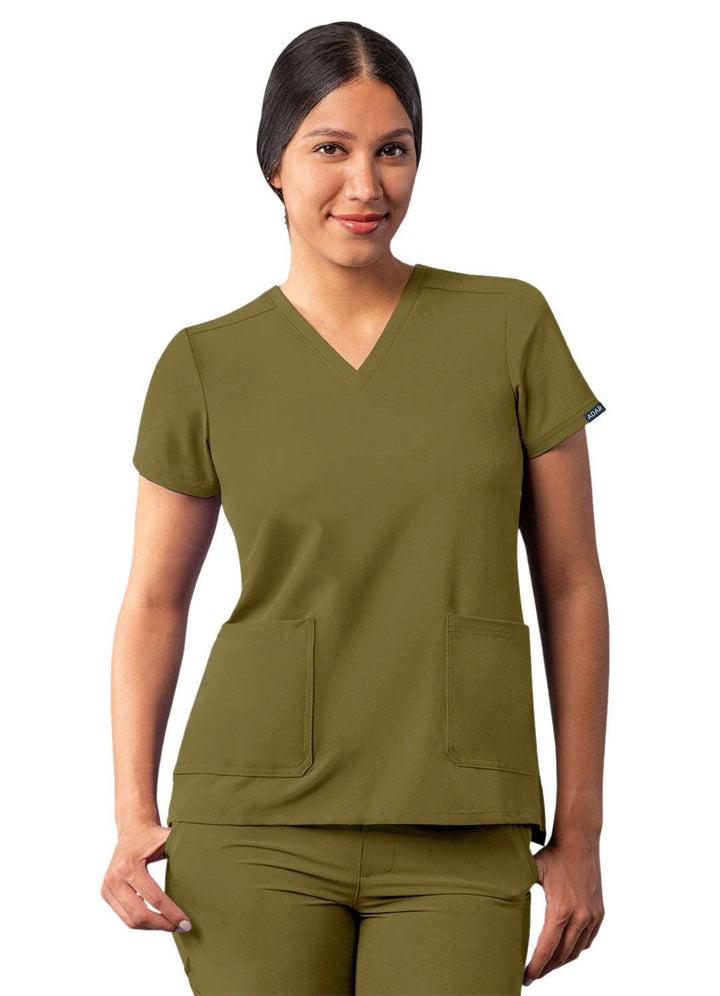Adar Addition Modern V-Neck Scrub Top