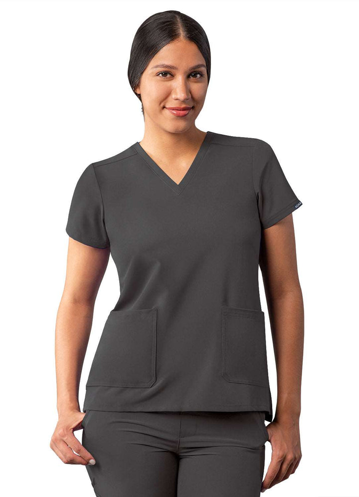Adar Addition Modern V-Neck Scrub Top