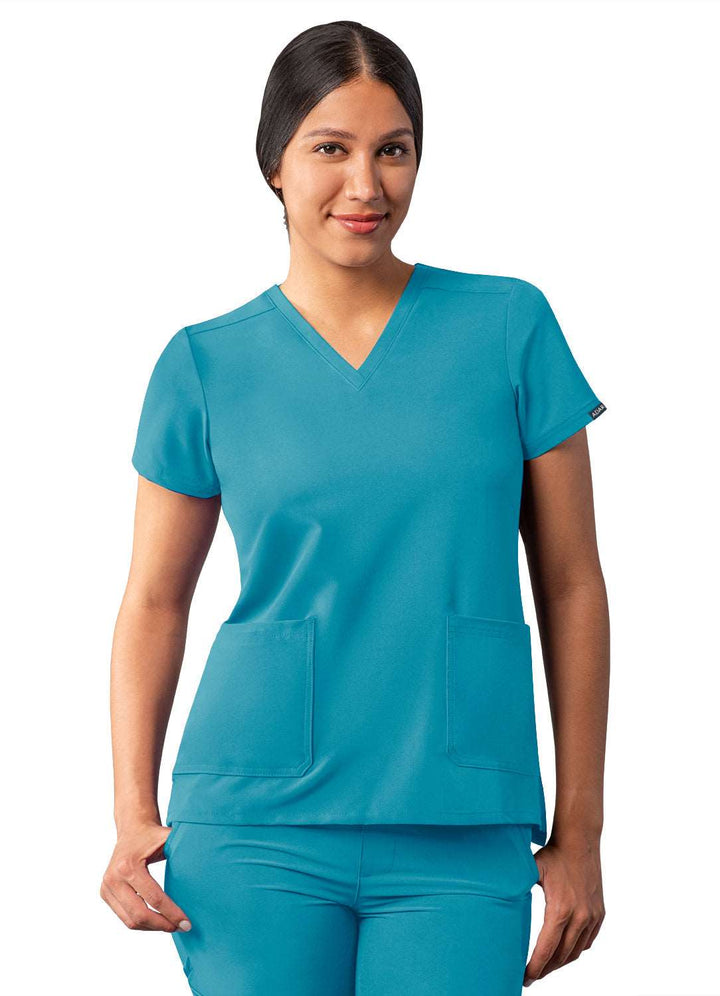 Adar Addition Modern V-Neck Scrub Top